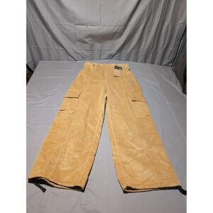 North Face Pants Womens 10‎ Tan Corduroy Cargo Outdoor Utility Wide Leg New Tags